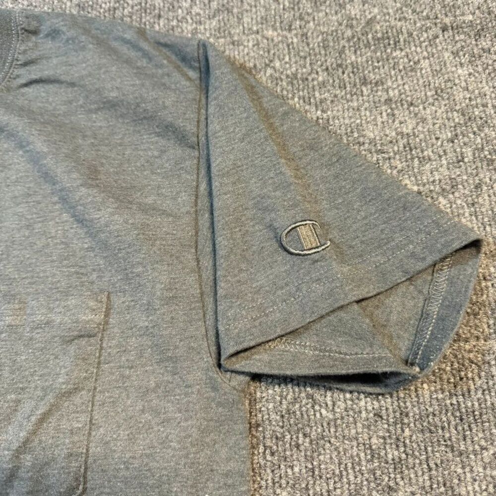 Vintage Champion men’s Small Medium Gray cotton shirt crewneck - Picture 3 of 9